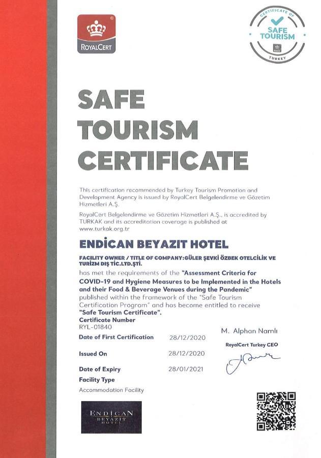 Endican Beyazit Hotel Istambul Exterior foto